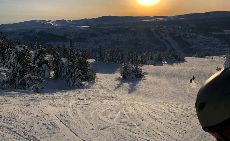 Low sun over Kvitfjell, Norway - John Greenhalgh - January 2023