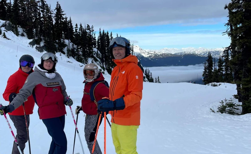 Ski group on the mountain, Whistler, Canada - John Ayton - January 2024