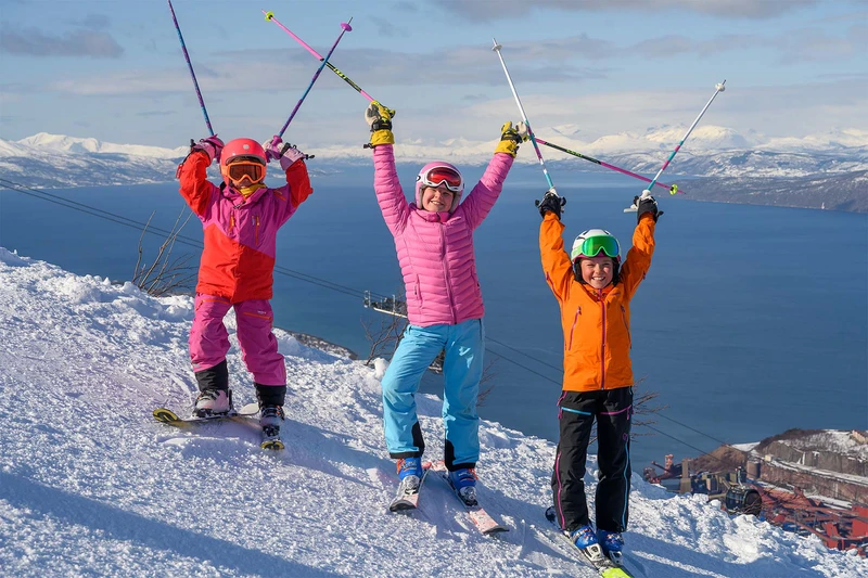 660c2682121a9 Three children skiing Narvik Norway visitnarvik com Rune Dahl