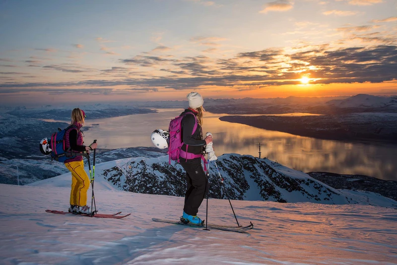 660c2c825e02e Cross country skiers at low sun Narvik Norway Norway Home of Skiing Kjetil Janson