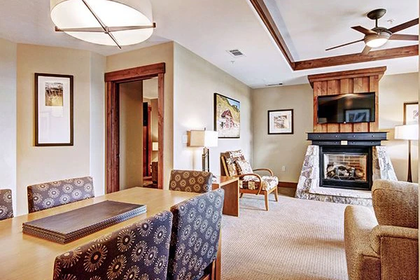660eaaead8d9a1 Bed Condo living area One Ski Hill Place Breckenridge USA