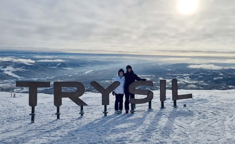 Couple Standing Top of Trysil, Norway - Neil Hussey, February 2024