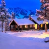 663e452342db8 Exterior at night Geilolia Forest Cabins