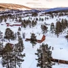 663e4ac74d7b2 Aerial view of cabins Geilolia Forest Cabins