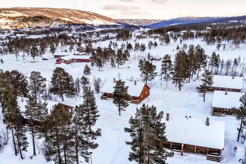 663e4ac74d7b2 Aerial view of cabins Geilolia Forest Cabins