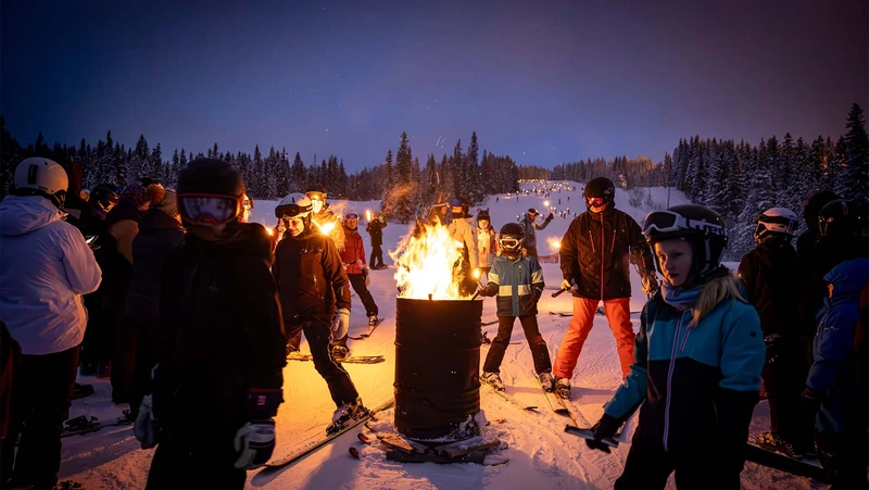 Christmas by torchlight, Trysil, Norway - Anthony West, December 2023