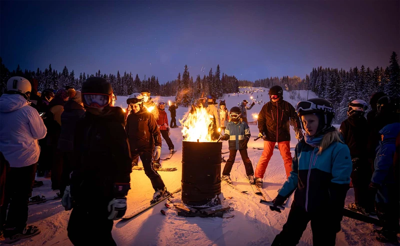 Christmas by torchlight, Trysil, Norway - Anthony West, December 2023