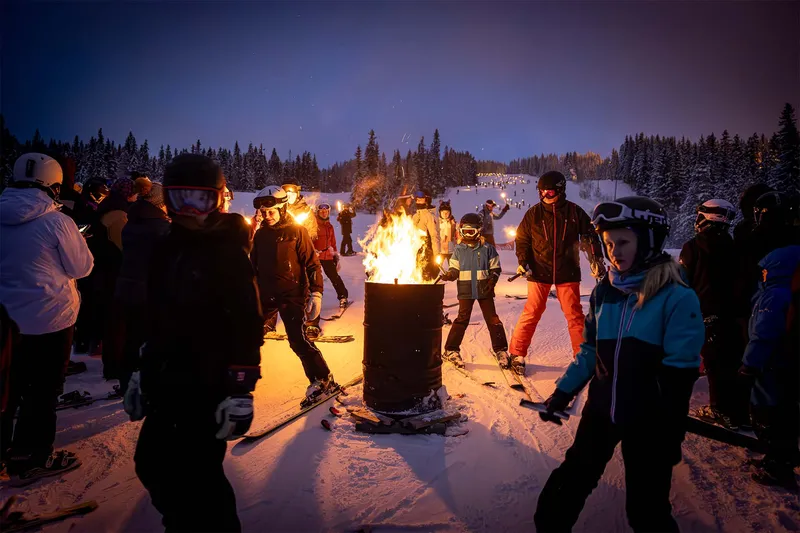 Christmas by torchlight, Trysil, Norway - Anthony West, December 2023