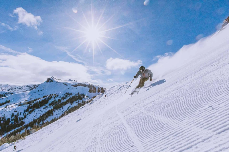 667ad7b271bb9 Expert skiing on groomed run Kirkwood USA Tidwell Vail Resorts