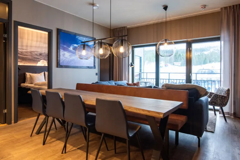 669e5b557b175 Ski Lodge Soltorget 4 bedroom dining area