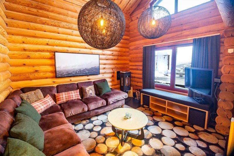 66c324cb863ea Solhyllan 4 Bedroom Lodge Living Area