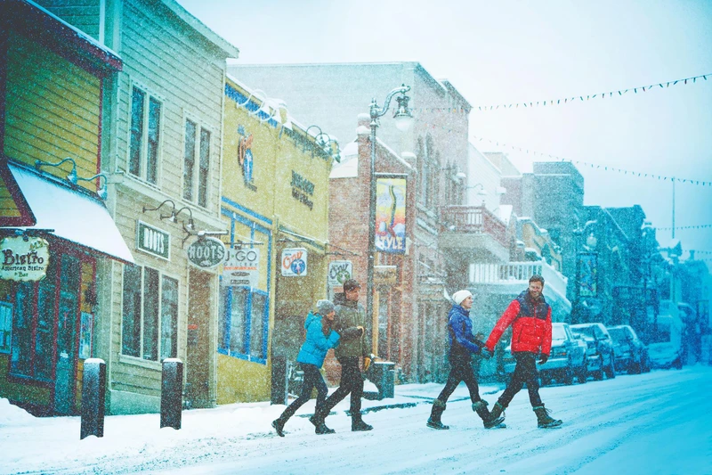 Snow Falling on Park City Town© Dan Campbell