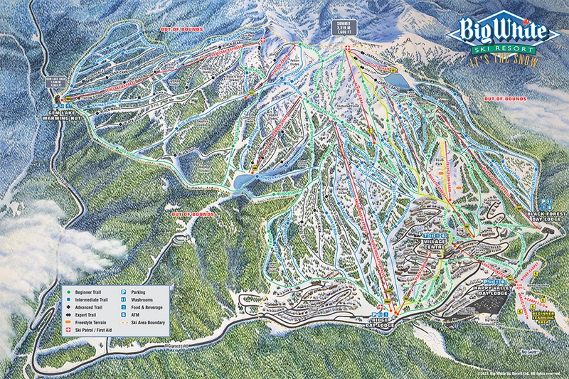 Big White Trail Map 2023