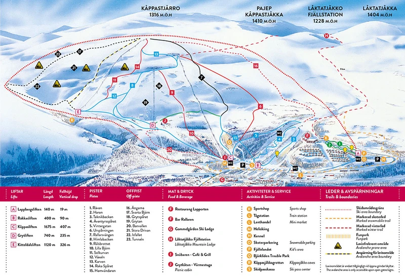 Bjorkliden Trail Map 2024