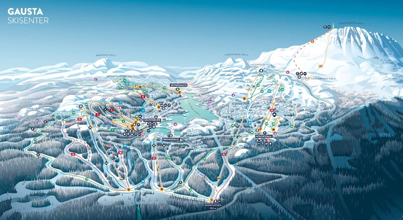 Gausta Trail Map 2023