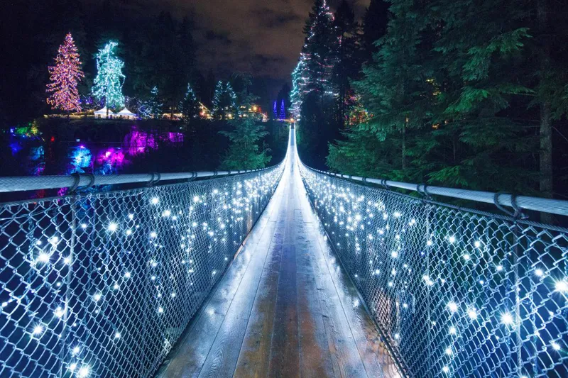 66d9d091ba80b Capilano Suspension Bridge at night with Canyon Lights Destination Vancouver Capilano Suspension Bridge Park