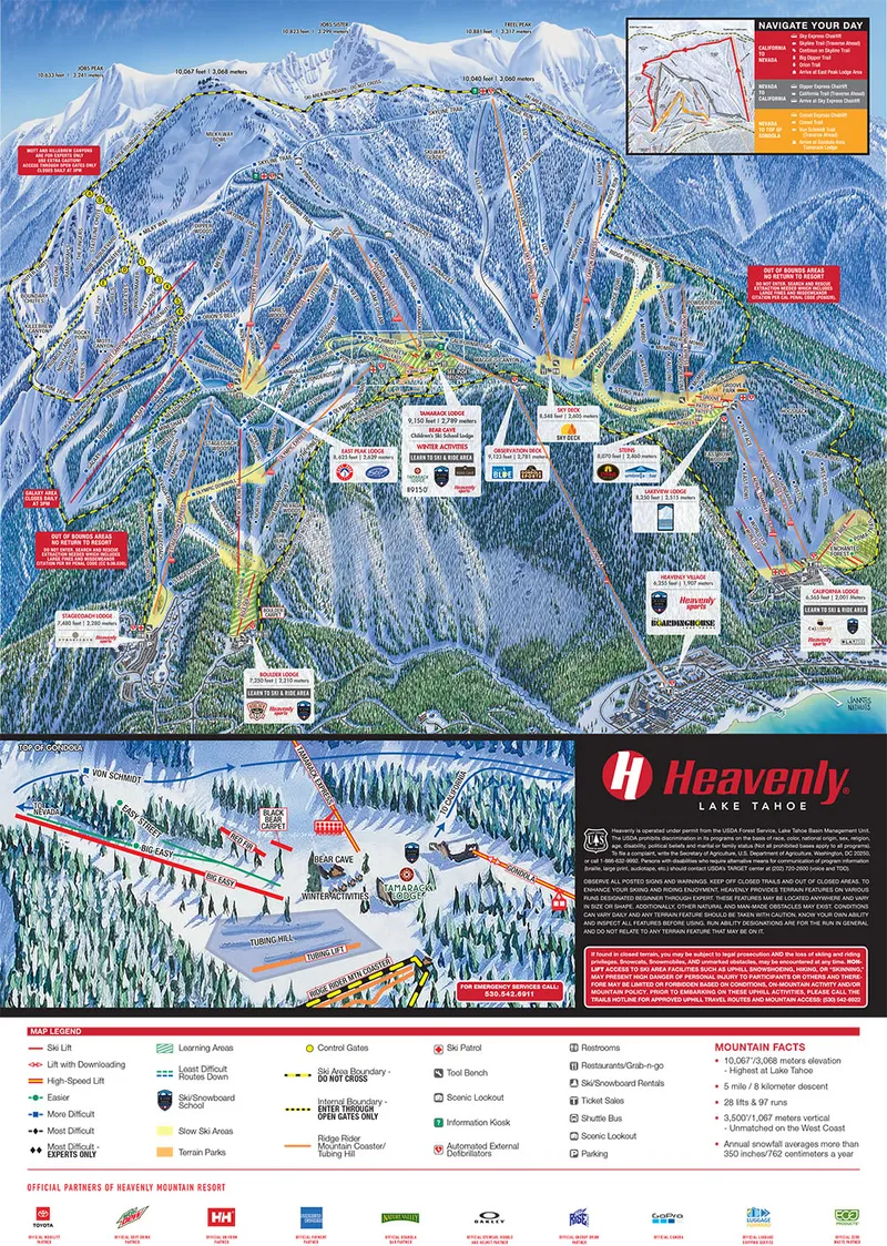 Heavenly Trail Map 2021