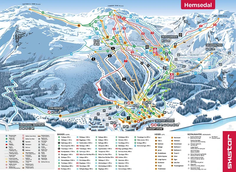 Hemsedal Trail Map 2023