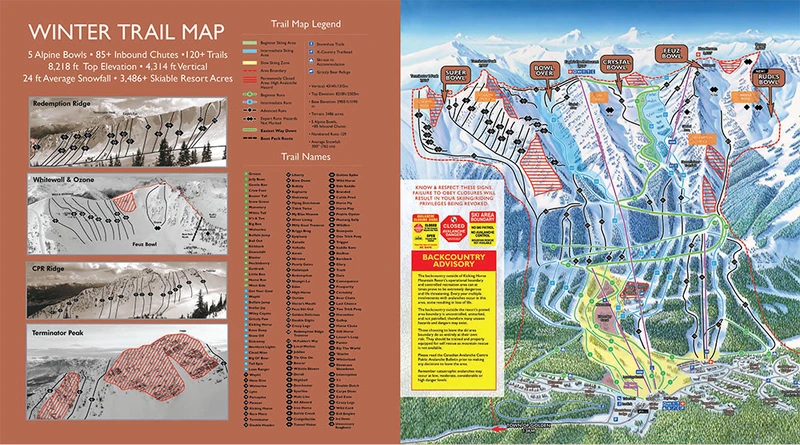 Kicking Horse Trail Map 2023