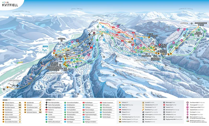 Kvitfjell Trail Map 2023