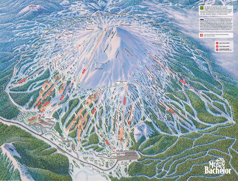 Mt Bachelor Trail Map 2023