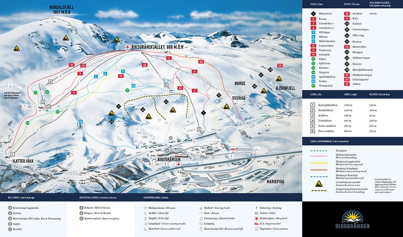 Riksgränsen Trail Map 2024