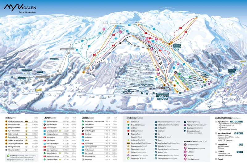 Myrkdalen Trail Map 2024