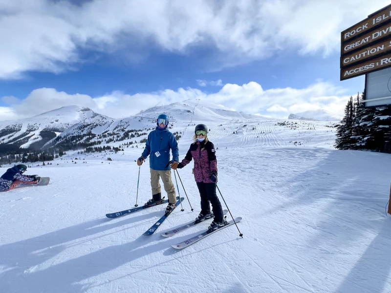 Craig and Tasha in Banff Sunshine Village, March 2024