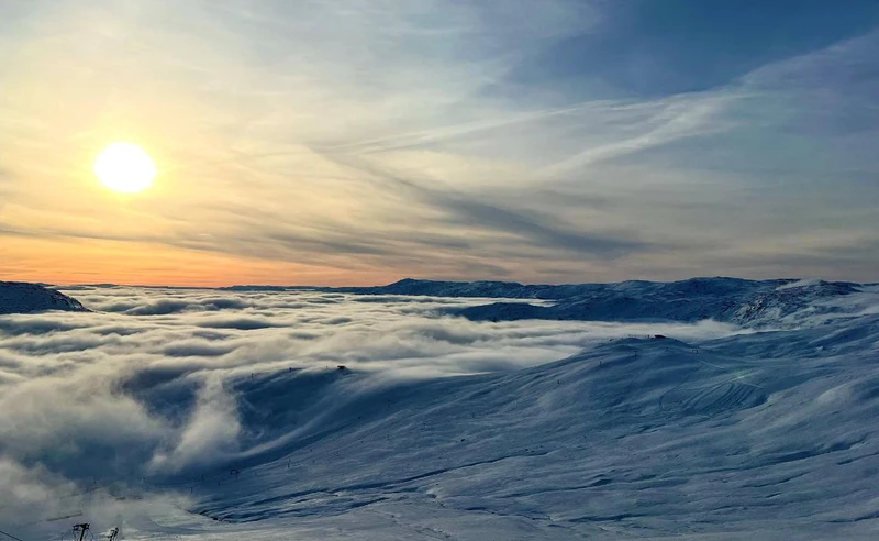 Sean Dwyer in Myrkdalen - Overlooking Shot of Clouds