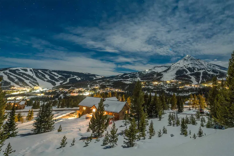 Big Ski Resort - Village Evening
