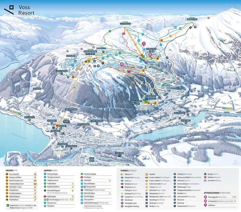 Voss Piste Map 2025