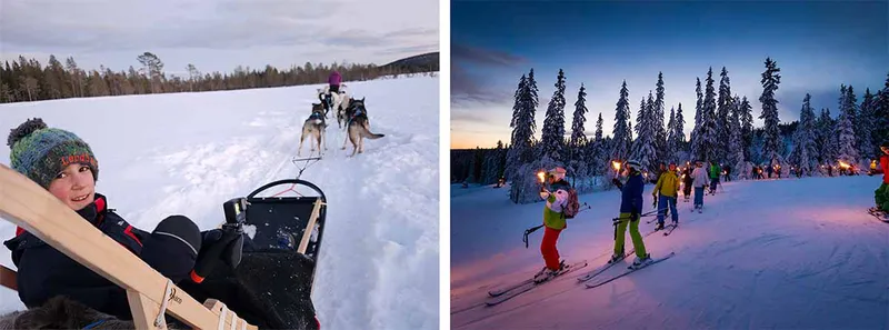 684c0f7389a9e Dog sledding and torch light skiing in Trysil