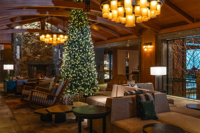 Four Seasons Resort Whistler and Residences Lobby at Christmas