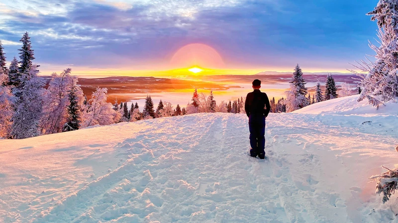Sunset in Gausta, Norway © Abrie Theron