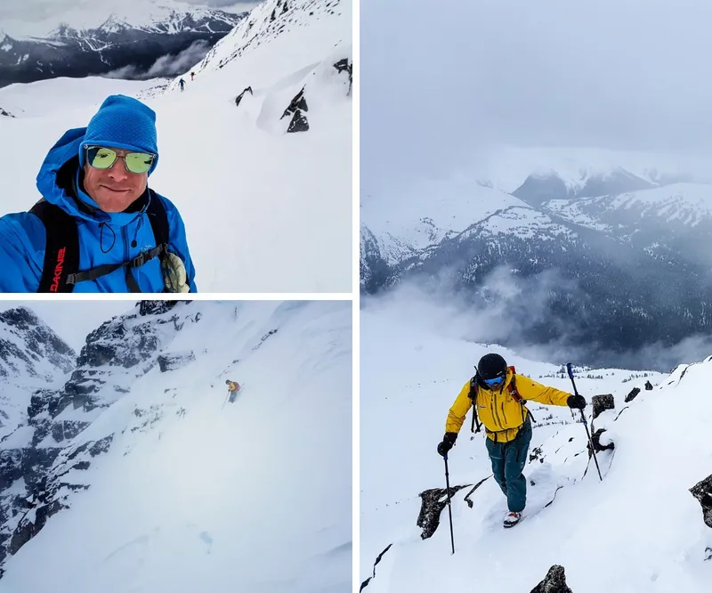 Ski Safari Founder Richard exploring Whistler's backcountry with Extremely Canadian in April 2017