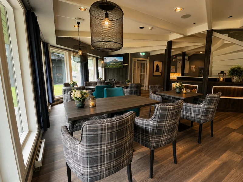 Reception area at the Oppdal Gjestetun