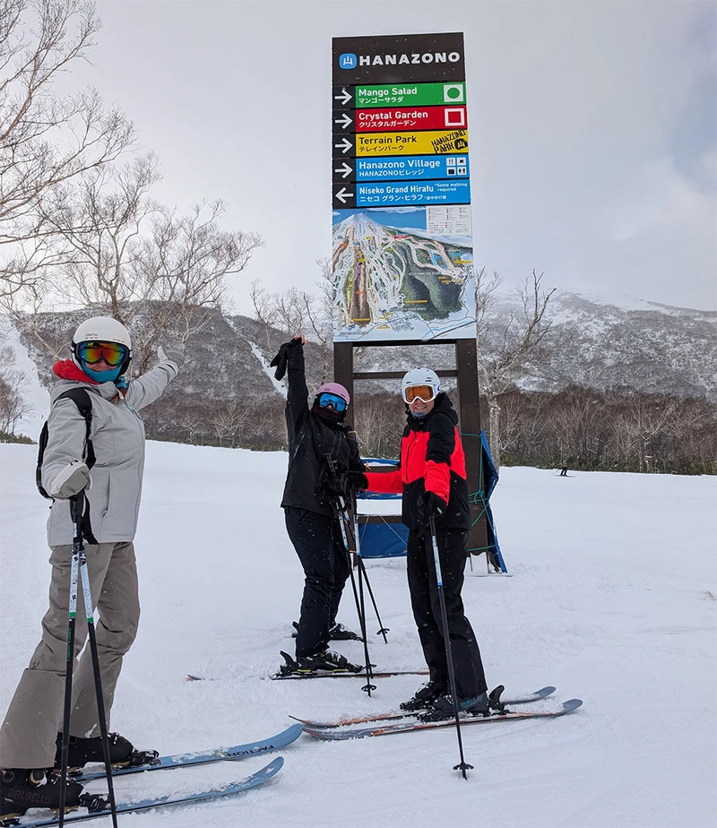 Beccy Chloe Jess Hanazono, Niseko Dec 2025