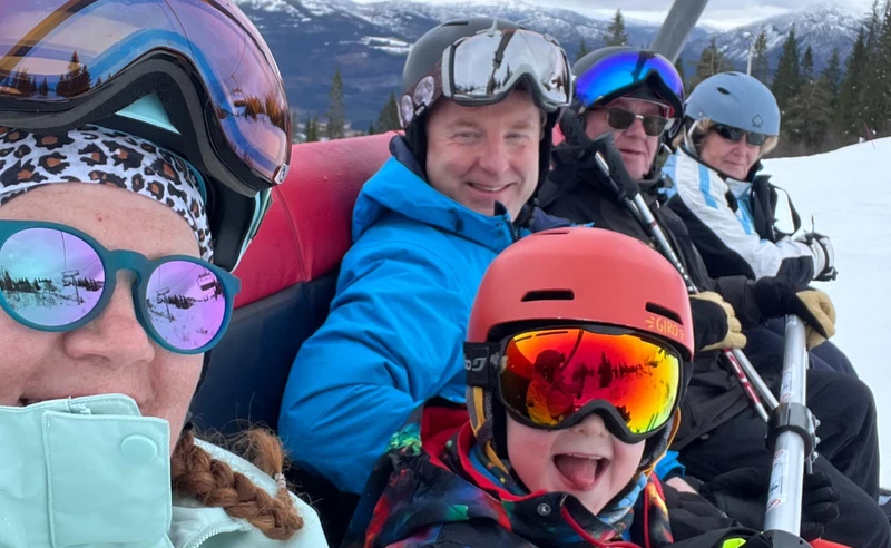 Chairlift selfie in Voss Norway Elizabeth Kay March 2026