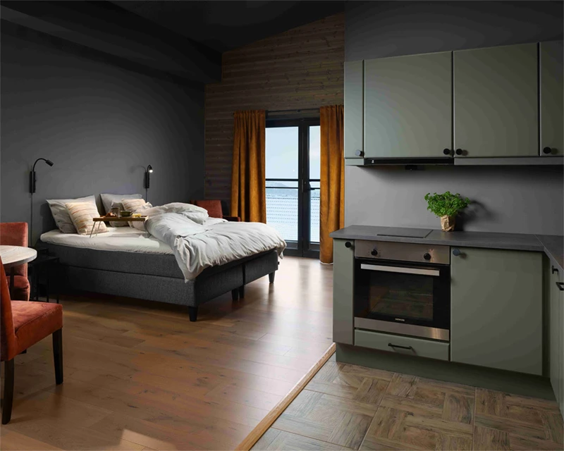 Deluxe Apartment Kitchen Riddergaarden Mountain Lodge