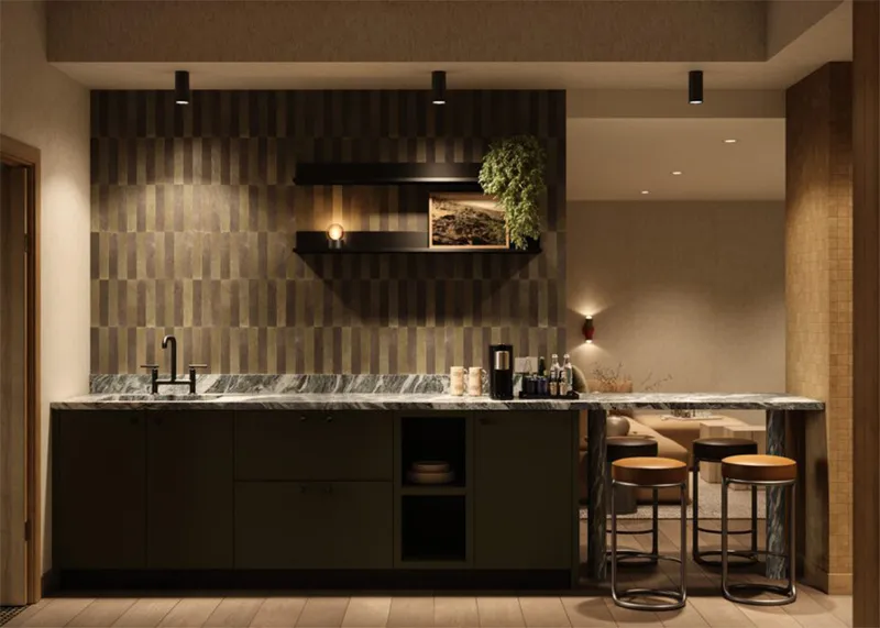 Deluxe Family Suite Breakfast Bar The Kenrick Hotel