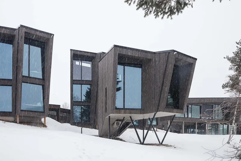 Elva Hotel Restaurant Voss Mini Houses Exterior Sam Hughes and Mange Bekker Arkitektur