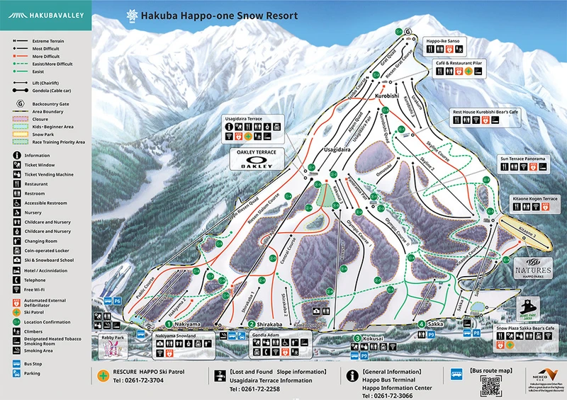 Hakuba Valley piste map image
