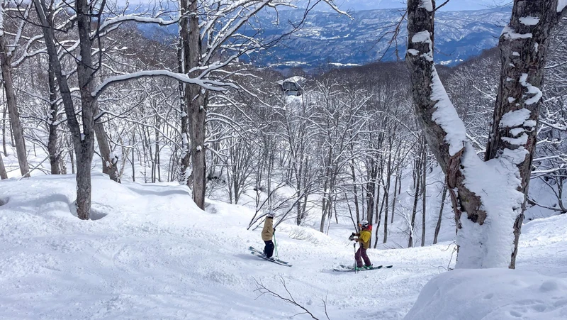 Andy Evans and Richard in Myoko March 2026