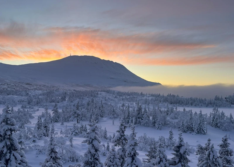 Gaustatoppen, Norway, sunset