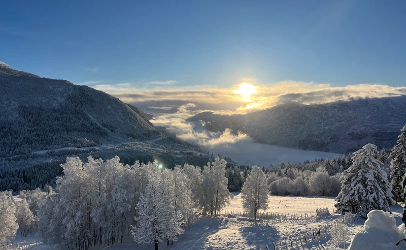 Mountain view in Myrkdalen Norway Miles Needham December 2025