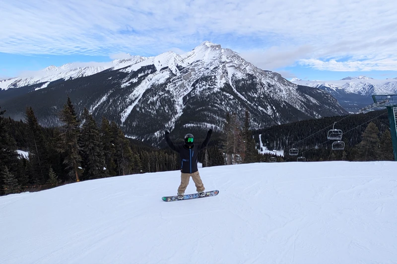 Mt Norquay Banff Josh enjoying the views
