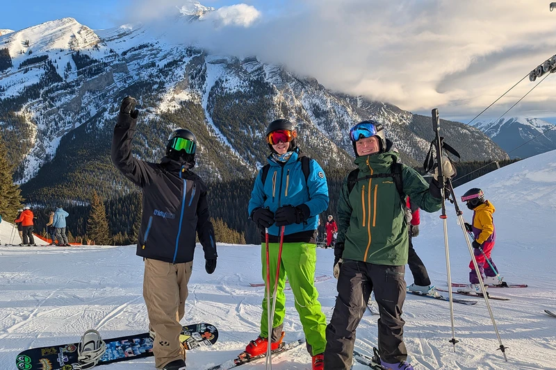Mt Norquay Banff group picture Andy Josh and Rollo