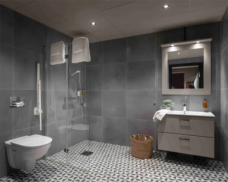 One bedroom Apartment bathroom Riddergaarden Mountain Lodge