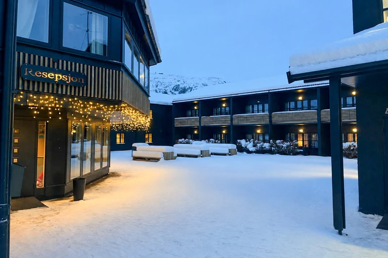 Oppdal Gjestetun winter exterior