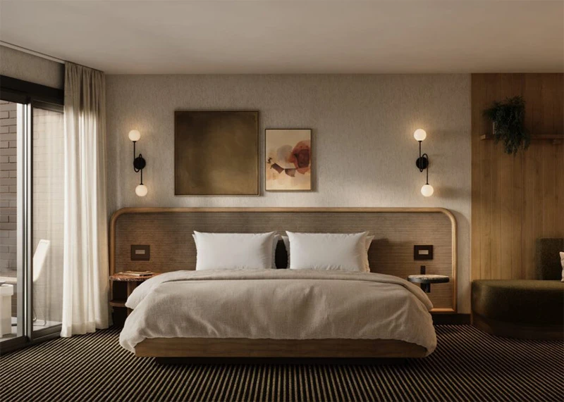 Queen Room Bed The Kenrick Hotel